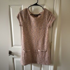 Luccica  Lined short sleeve mini with front detail pockets size XS